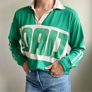 Daydreamer Green and White Long Sleeve Tee